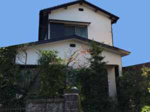 リシン掻き落しモルタル外壁塗装４回塗り仕上げ・カラーベスト屋根塗装（清水町・Ａ様邸）