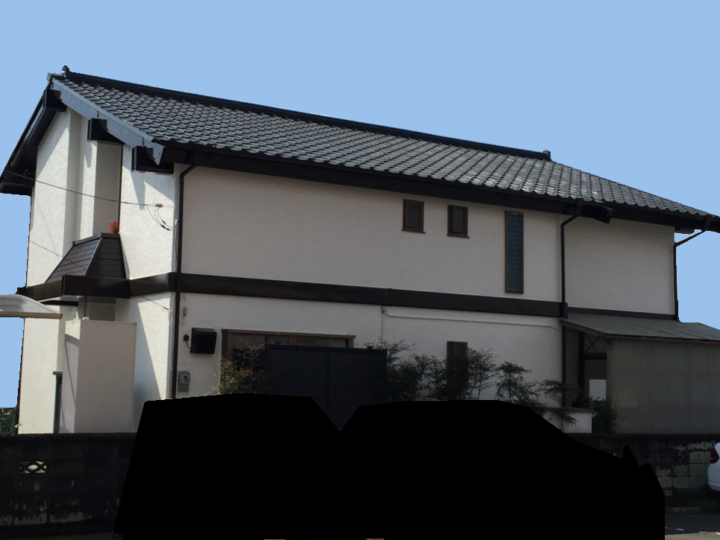 ミサワホームの厚型スレート瓦屋根塗り替えとスタッコ吹外壁シリコン塗装（三島市・Y様邸）　