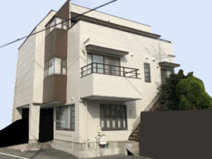 ALC外壁の２トーンカラー塗装工事（長泉町・K様邸）