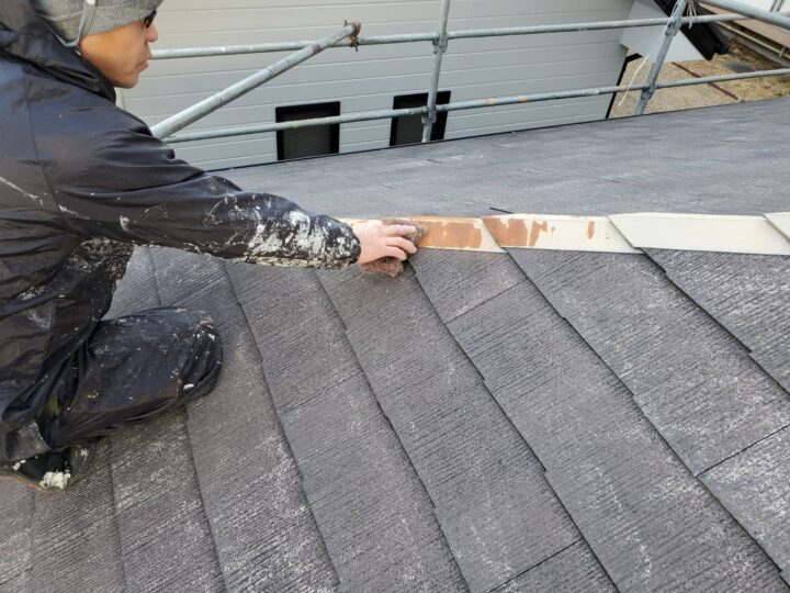 屋根塗装　下地処理