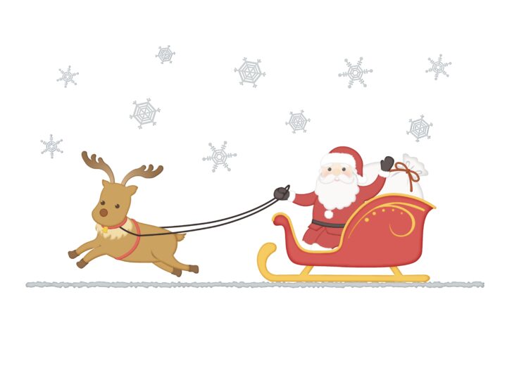 クリスマス　サンタ　トナカイ
