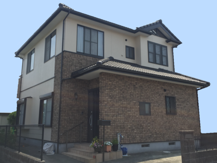 ラジカルハイブリッド塗料で窯業系サイディングの外壁塗装塗り替えとＦＲＰ防水トップコート塗替えを行いました。（沼津市・Ｎ様邸）