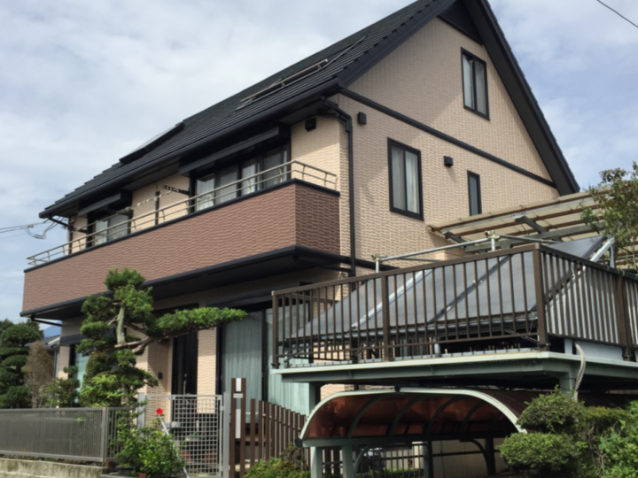 トヨタホームのお宅のサイディング外壁塗装と洋瓦屋根塗装（駿東郡長泉町・Ｋ様邸）