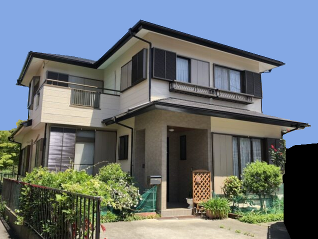 サイディング外壁とコロニアル屋根の塗り替え塗装工事(三島市・A様邸)