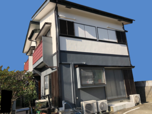 ２色外壁塗装を利用したこだわりの雨戸塗装（裾野市・Ｎ様邸）