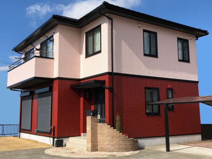 三島市・Ｈ様邸　トヨタホームの上下２色塗り分け塗装　 | 静岡県沼津市・三島市・富士市・静岡市の外壁塗装・屋根塗装専門店塗替え情報館