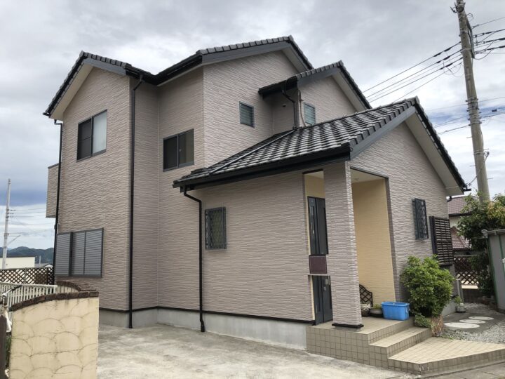 沼津市・Ｆ様邸　新築時の色を再現した外壁塗装　付帯物塗装　｜静岡県沼津市・三島市・富士市・静岡市の外壁塗装・屋根塗装専門店　塗替え情報館
