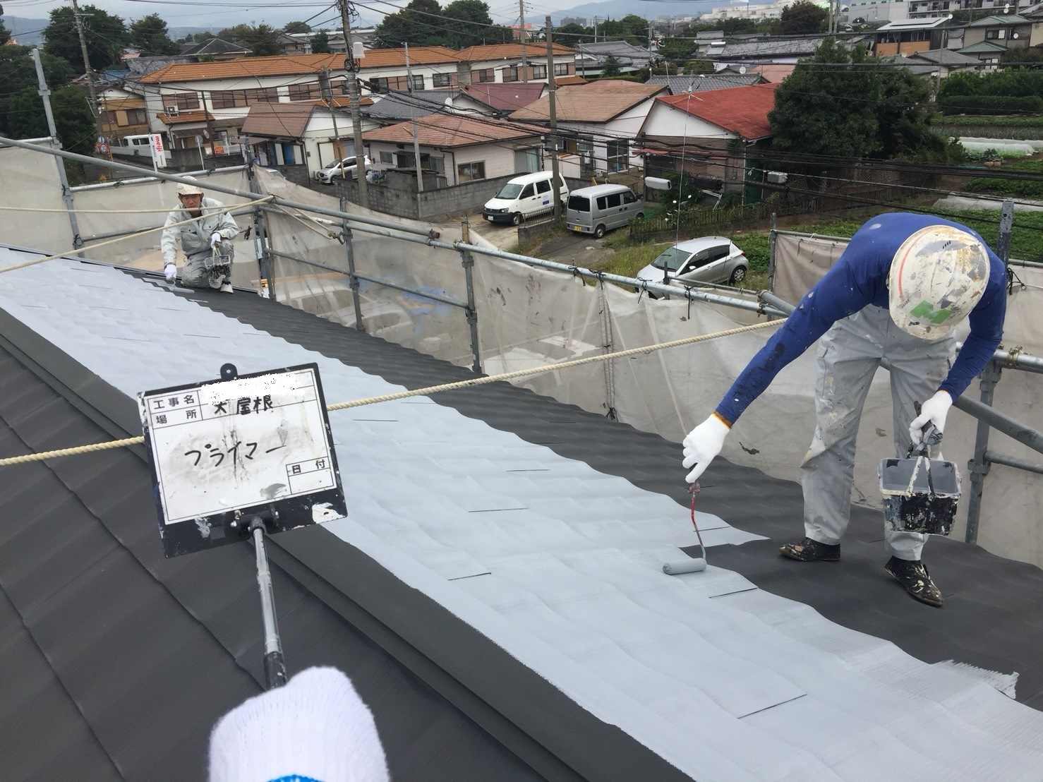 塩ビ鋼板屋根塗装