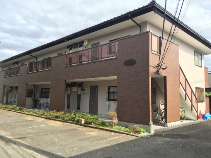 サイディングボード外壁のアパート外壁塗装と鉄部塗装（沼津市・Ｔ様アパート）