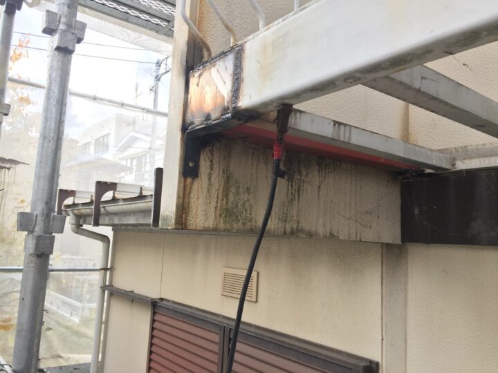 ベランダ鉄骨補強工事