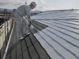 屋根塗装　下塗り