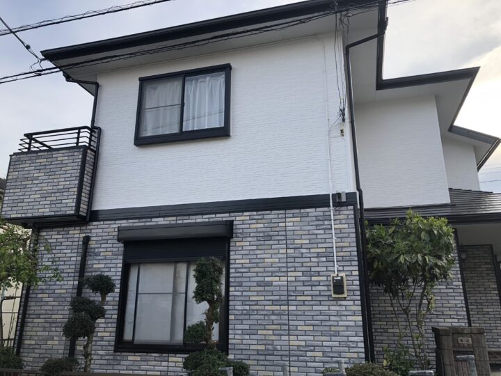 裾野市・Y様邸　元の白を蘇らせタイルが映える外壁塗装　外壁塗装　屋根塗装　付帯物塗装　|静岡県沼津市・三島市・富士市・静岡市の外壁塗装・屋根塗装専門店塗替え情報館