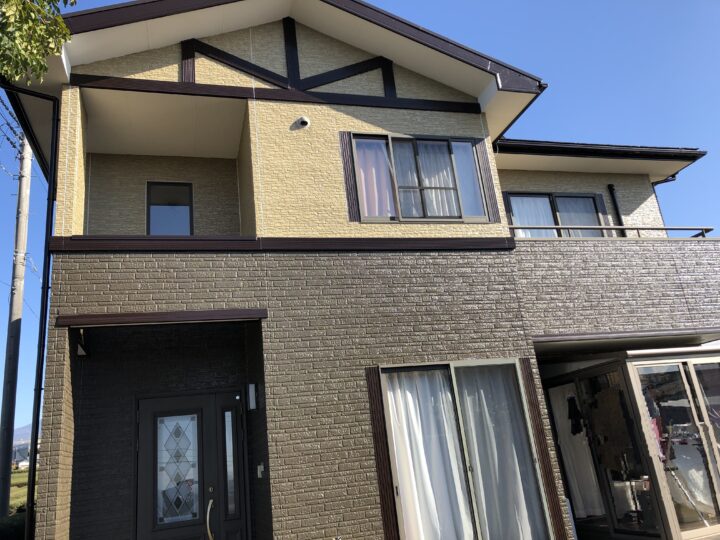 富士市・K様邸　ブラウンで統一した塗装　外壁塗装　屋根塗装　付帯物塗装　｜静岡県沼津市・三島市・富士市・静岡市の外壁塗装・屋根塗装専門店塗替え情報館