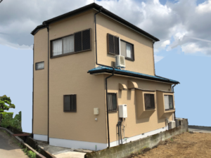 裾野市・M様邸　暖かみのあるカフェオレ色への外壁塗装　外壁塗装　屋根塗装　付帯物塗装　|静岡県沼津市・三島市・富士市・静岡市の外壁塗装・屋根塗装専門店塗替え情報館