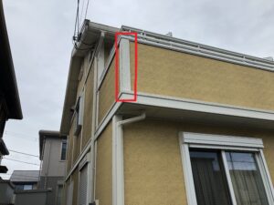 塗装箇所　コーナーモール