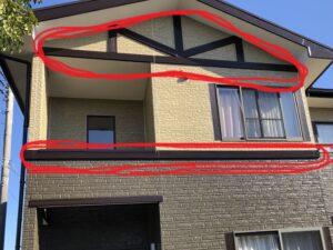 付帯物塗装　帯