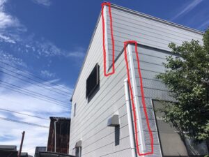 塗装箇所　コーナー板金