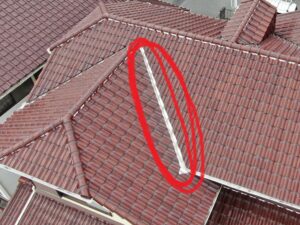 塗装箇所　谷板金