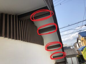 塗装箇所　軒天