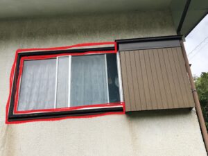 塗装箇所　木製モール