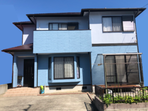 裾野市・K様邸　青の2色塗り外壁塗装　外壁塗装　屋根塗装　付帯物塗装　|静岡県沼津市・三島市・富士市・静岡市の外壁塗装・屋根塗装専門店塗替え情報館