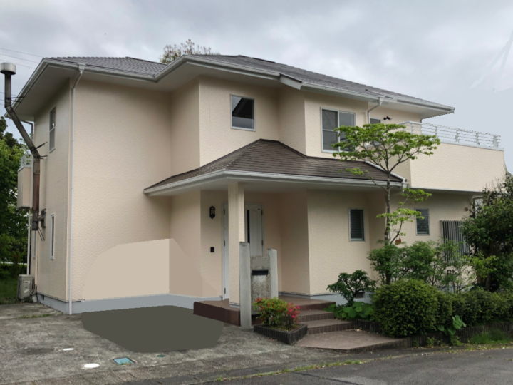 三島市・W様邸　アイボリーへの外壁塗装　外壁塗装　屋根塗装　付帯物塗装　｜静岡県沼津市・三島市・富士市・静岡市の外壁塗装・屋根塗装専門店　塗替え情報館