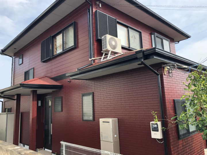 三島市・T様邸　上品な高級感のあるワインレッド塗装　外壁塗装　屋根塗装　付帯物塗装　｜静岡県沼津市・三島市・富士市・静岡市の外壁塗装・屋根塗装専門店塗替え情報館