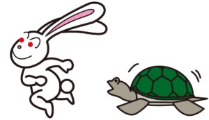 ウサギとカメ　常識を疑う